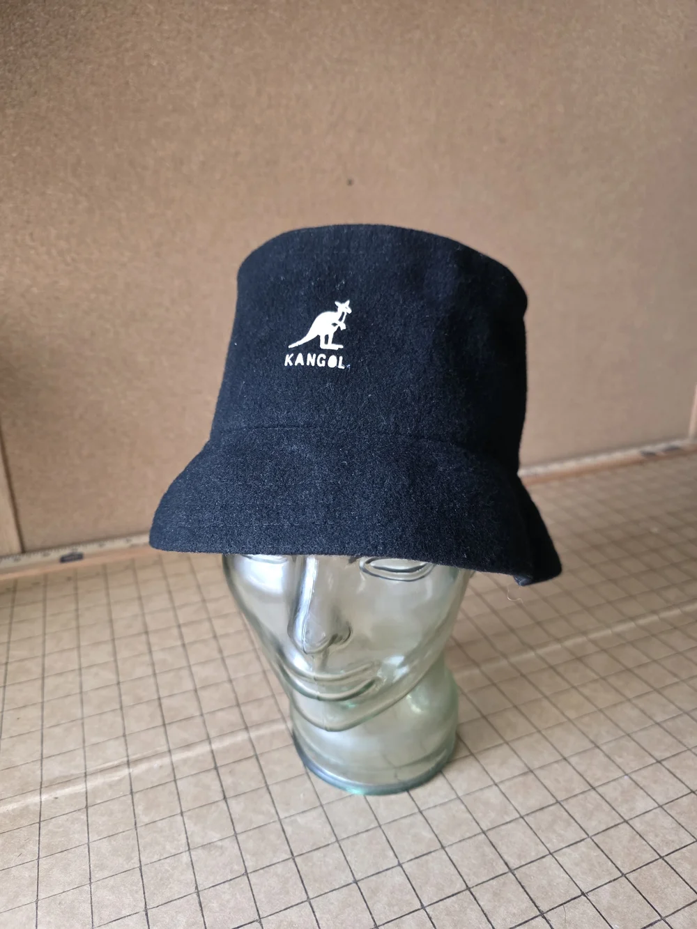 Kangol Y2K Trilby Wool Felt Hat Black Medium Made in Great Britain Bucket Hat